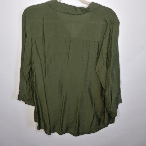 Dress Barn Green Top Sz 1X - Picture 4 of 5